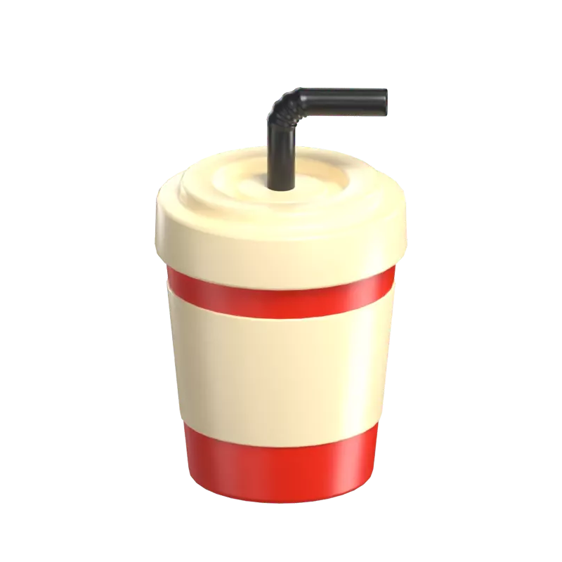 3D Drink Icon Model Refreshment In Every Sip 3D Graphic