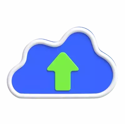 Cloud Uploading 3D Graphic