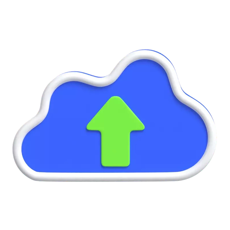 Cloud Uploading 3D Graphic