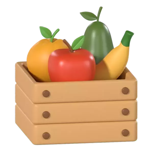 Fruit Basket 3D Graphic