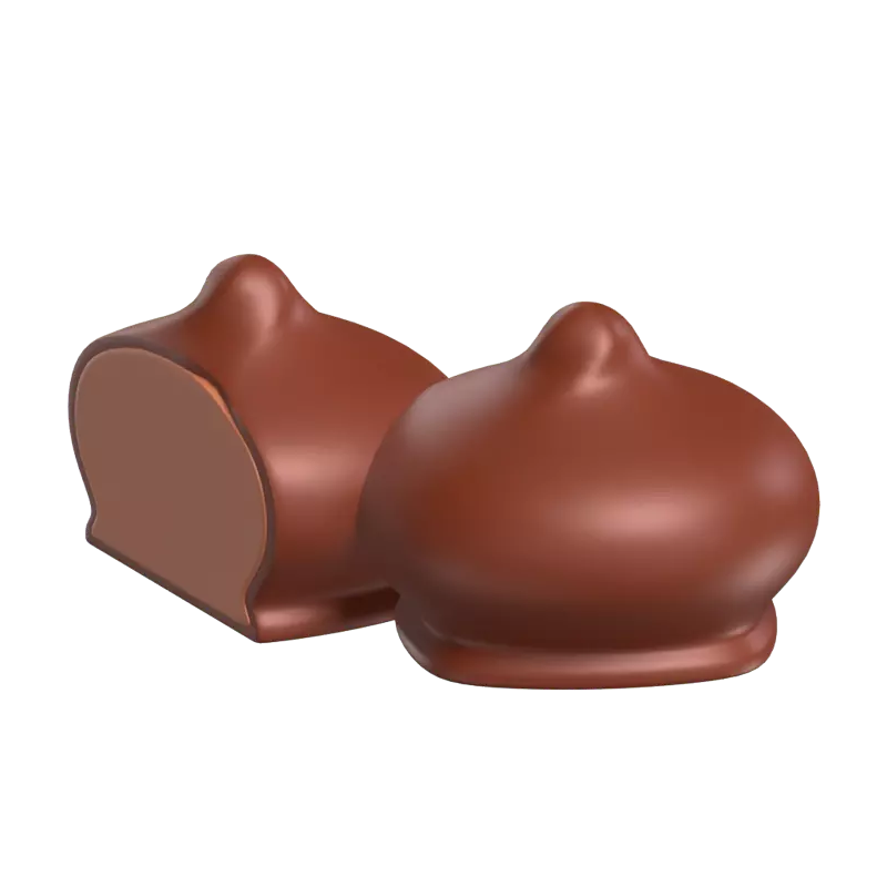 Two Chocolate Dumplings 3D Model 3D Graphic