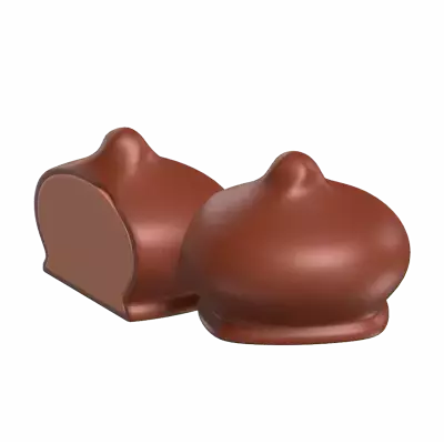 Two Chocolate Dumplings 3D Model 3D Graphic