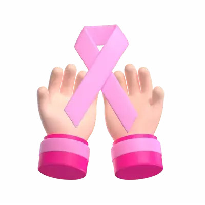 Pink Ribbon 3D Illustration