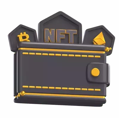 NFT Wallet 3D Graphic