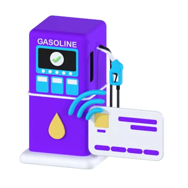 Pago del combustible 3D Graphic