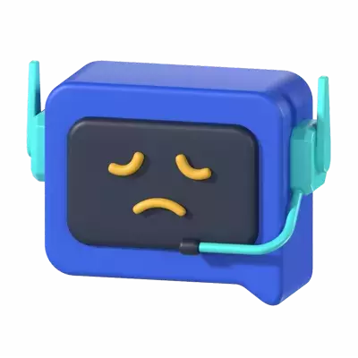 Sad Chatbot 3D Graphic