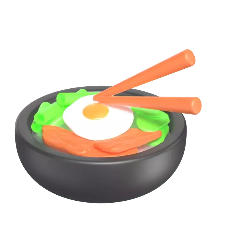 Bibimbap 3D Graphic