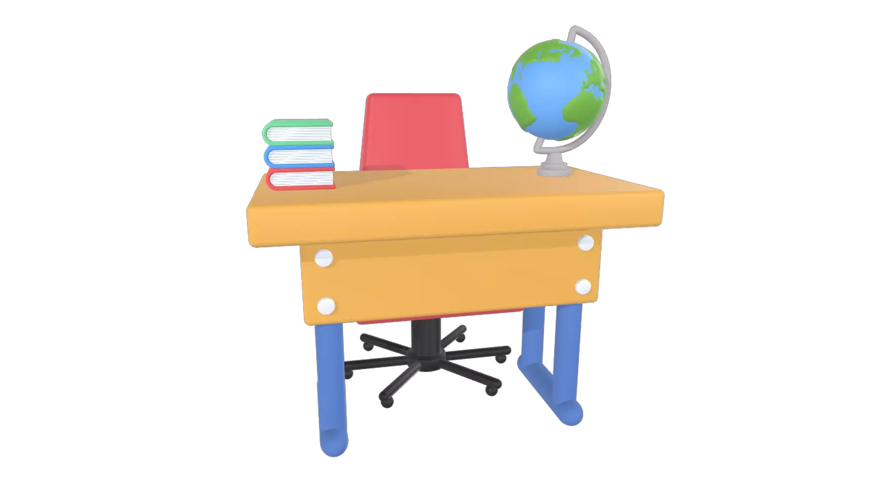 Teacher Desk 3D Graphic