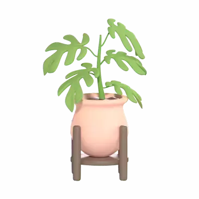 Interior Plant 3D Graphic