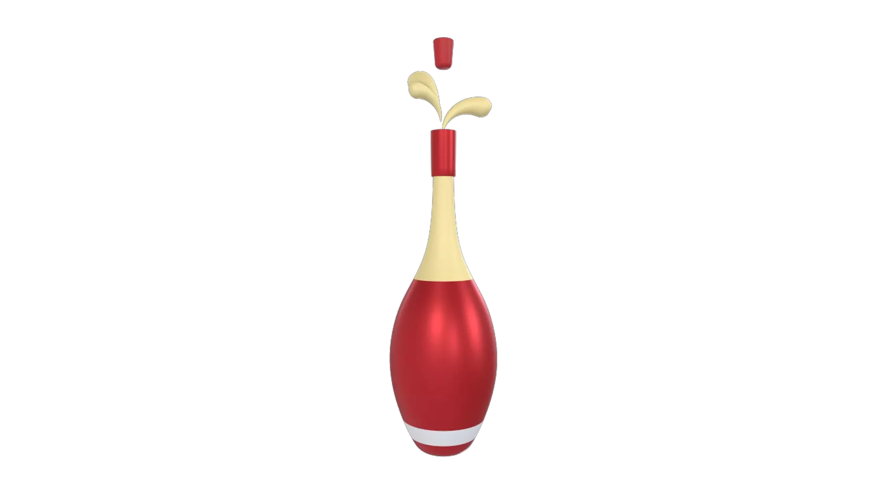 Champagne Bottle 3D Graphic