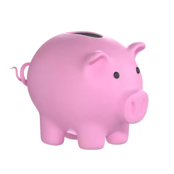 Piggy Bank Rigged 3D Graphic
