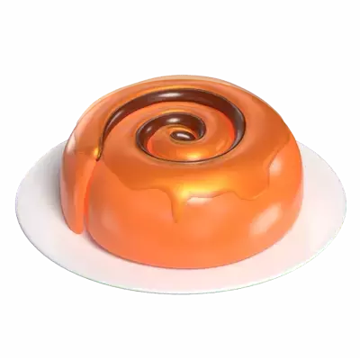 Rolling Sweetness A 3D  Of Cinnamon Delight 3D Graphic