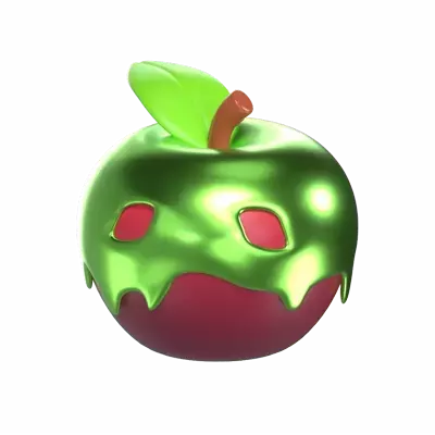 Poisoned Apple 3D Graphic