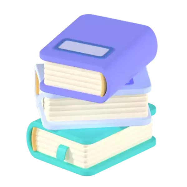 Pile Of Books 3D Graphic