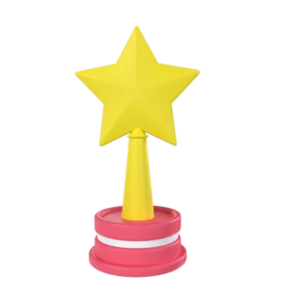 Star Trophy 3D Graphic