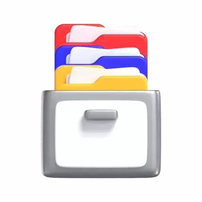 File Manager 3D Icon Model For UI 3D Graphic