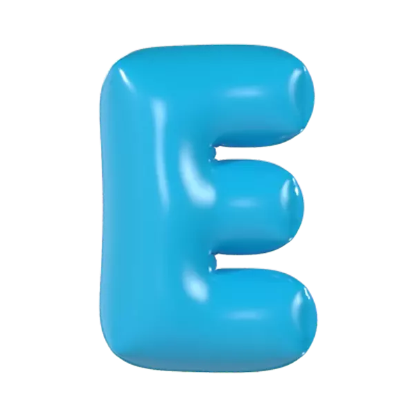 Letter E 3D Graphic