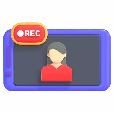 Record Video 3D Graphic