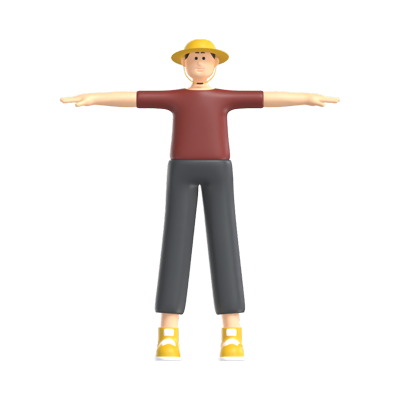 Traveling Boy 3D Graphic