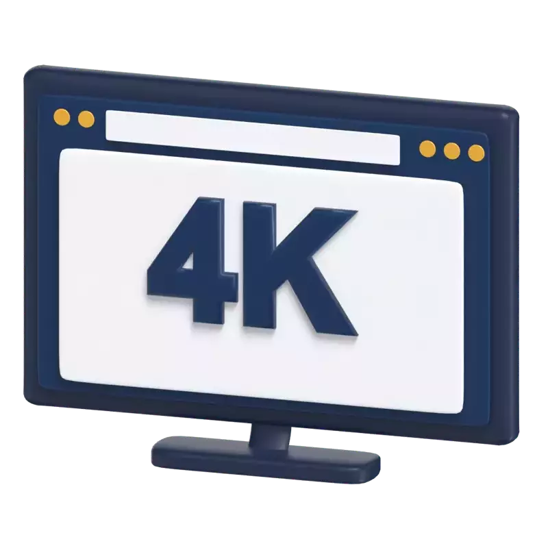 Monitor 4K 3D Graphic