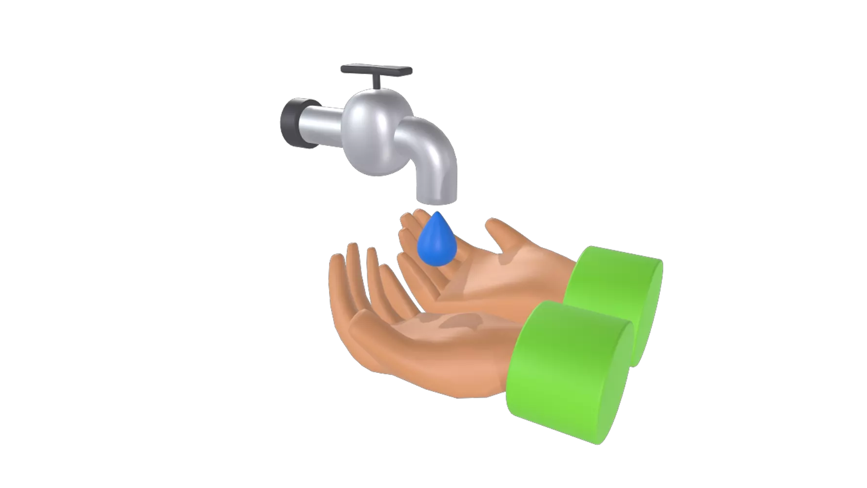 Washing Hands 3D Graphic