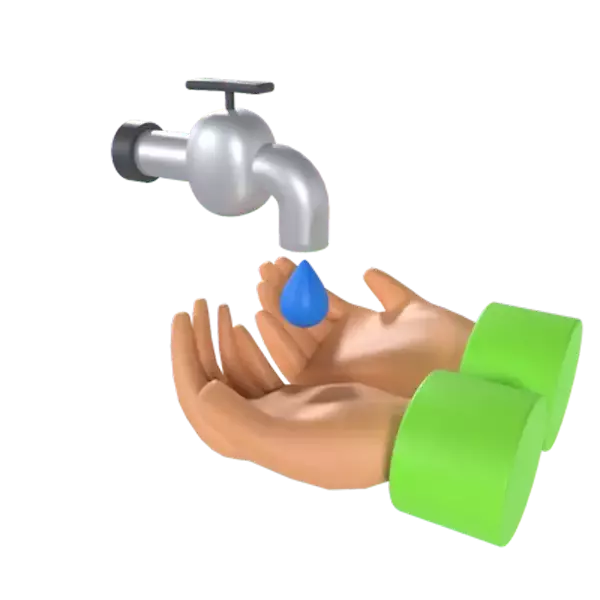 Washing Hands 3D Graphic