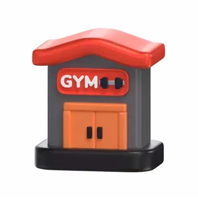 Gym Building 3D Graphic