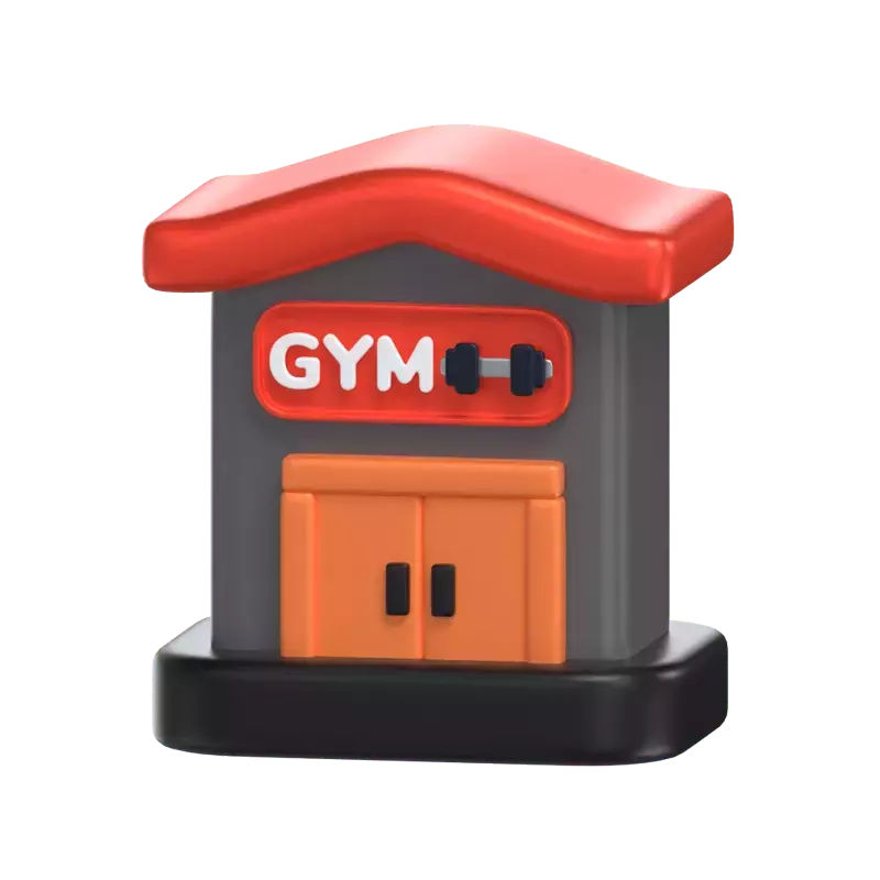 Gym Building 3D Graphic