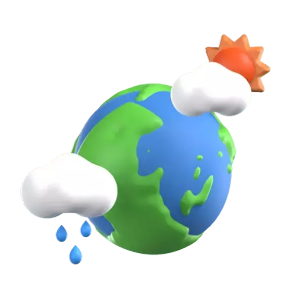 Climate Change 3D Graphic