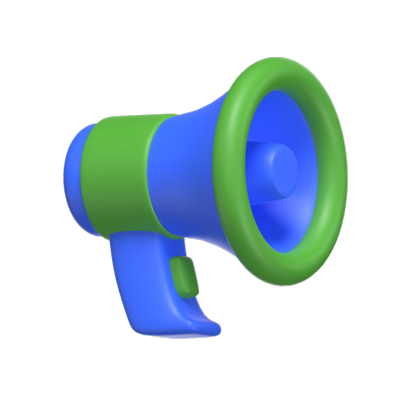 Advertisement Illustrated With 3D Megaphone 3D Graphic