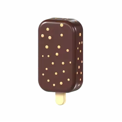 Chocolate Popsicle Ice Cream 3D Graphic