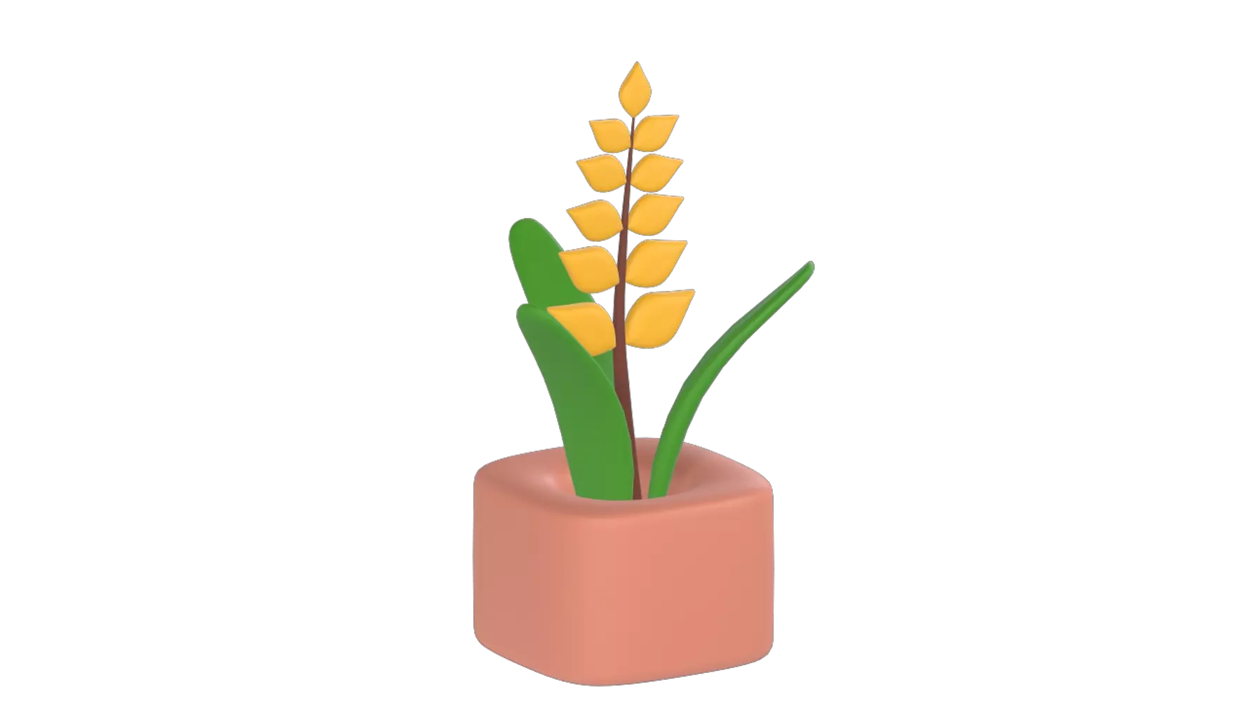 Wheat Plant 3D Graphic