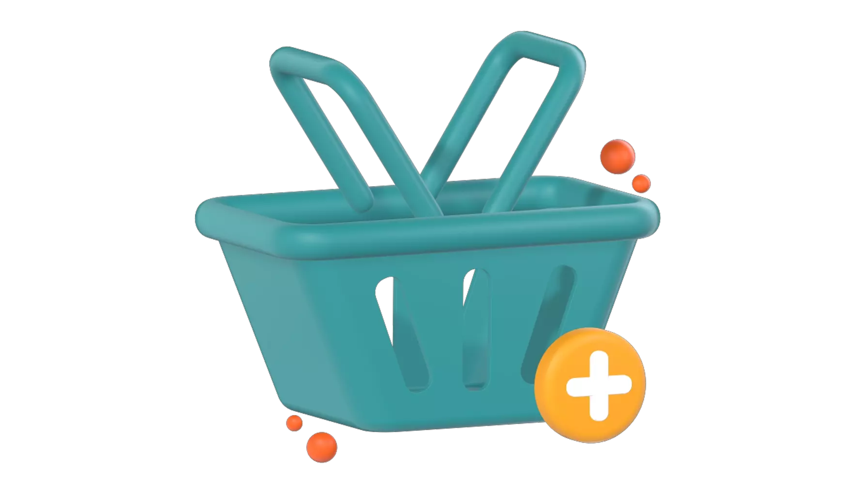 Shopping Basket 3D Graphic