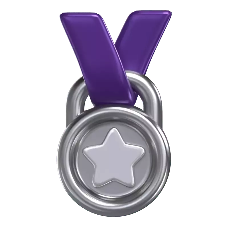 Medalha de prata 3D Graphic