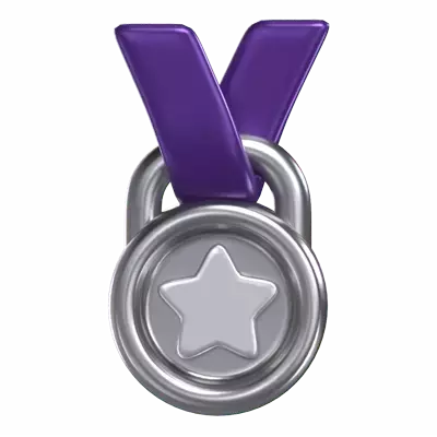 Silver Medal 3D Graphic