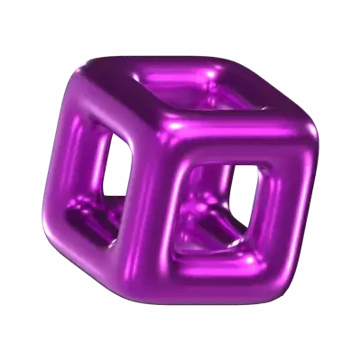 Cube Frame 3D Graphic