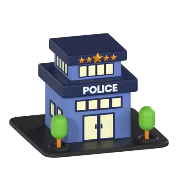 Police Station 3D Graphic