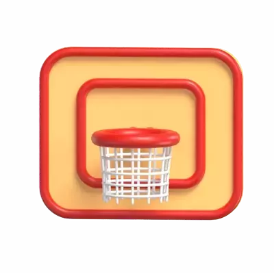 Basketball Hoop 3D Graphic