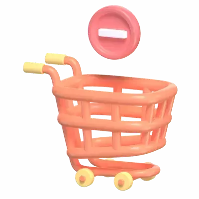 Remove From Cart 3D Graphic