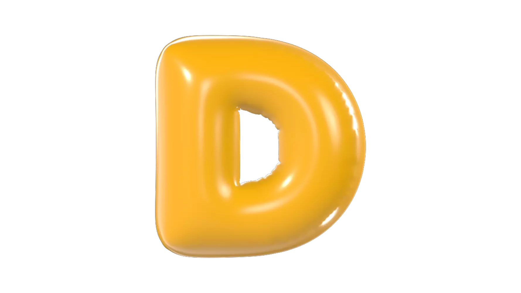 Letter D 3D Graphic