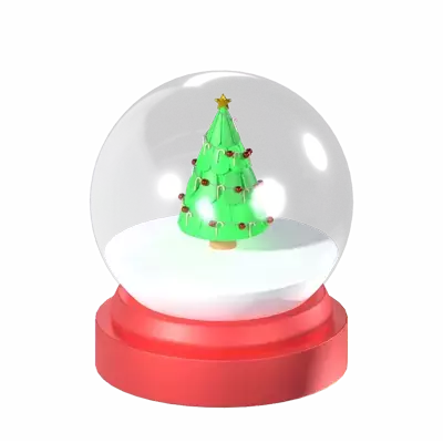 Christmas Snow Globe 3D Graphic