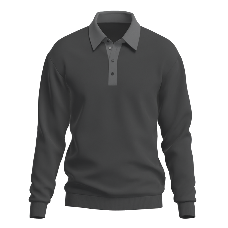 Polo Shirt Long Sleeve 3D Mockup 3D Graphic