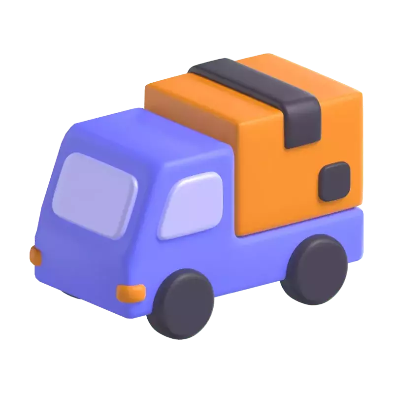 Delivery Truck 3D Graphic