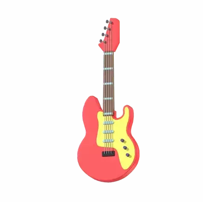 Electric Guitar 3D Graphic