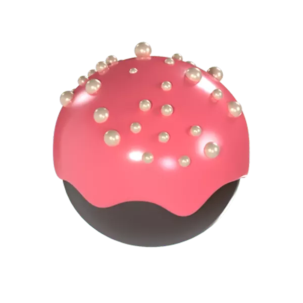 choco ball crema de fresa y chips de vainilla 3D Graphic