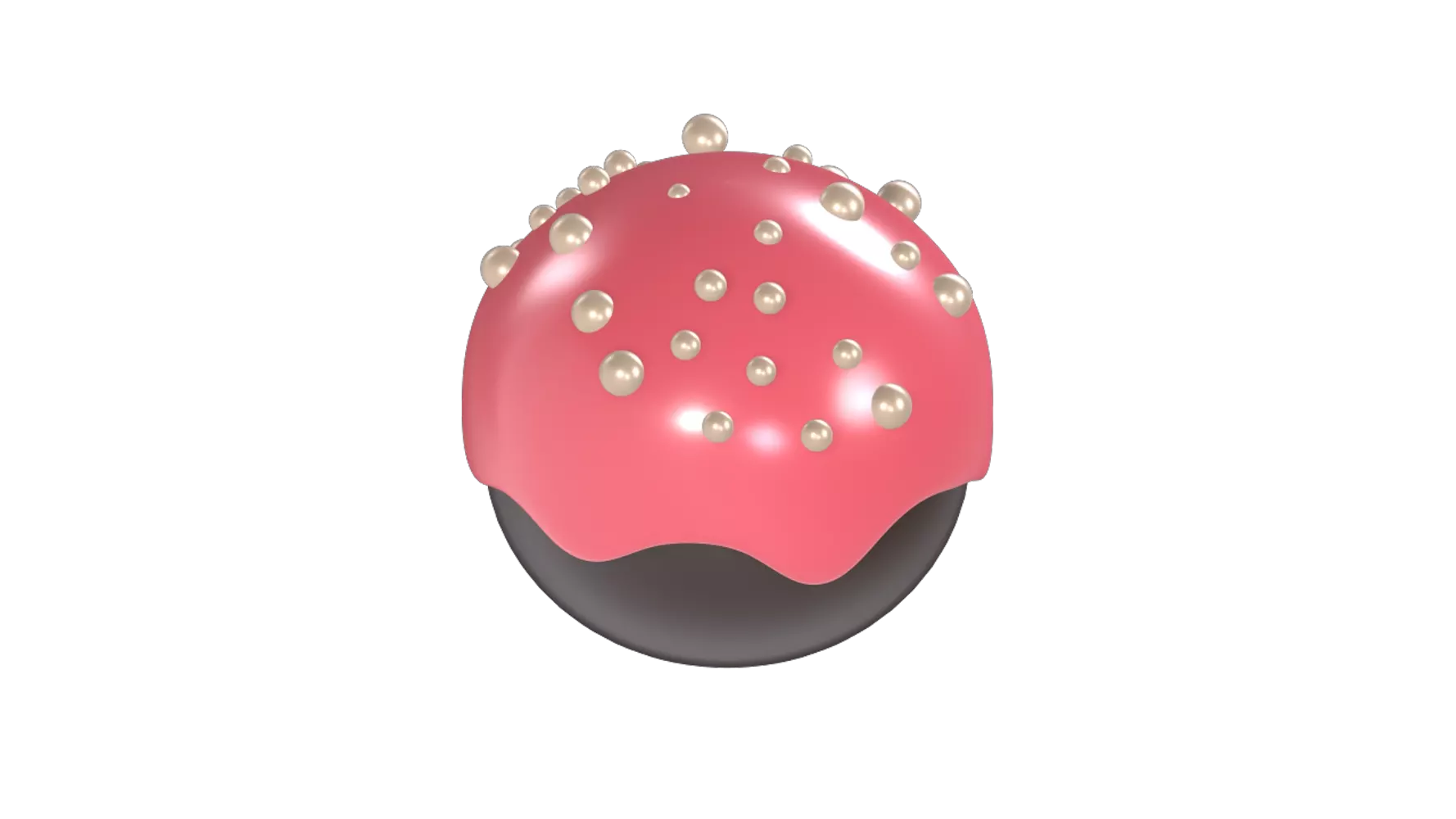 Choco Ball Creme de Morango e Chips de Baunilha 3D Graphic