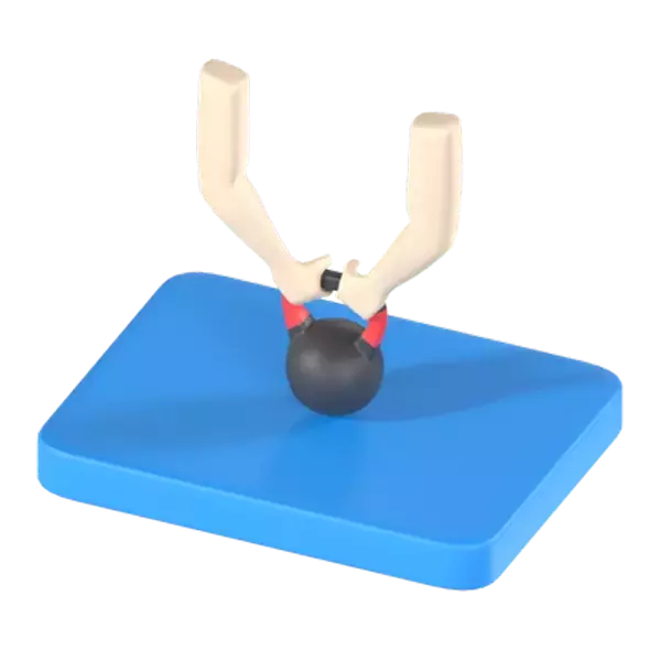 Kettlebell Lifting 3D Graphic