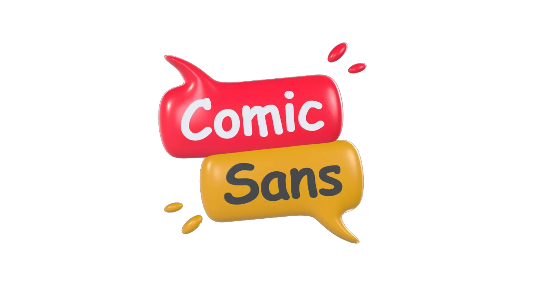 Talking Comic Sans 3D Graphic