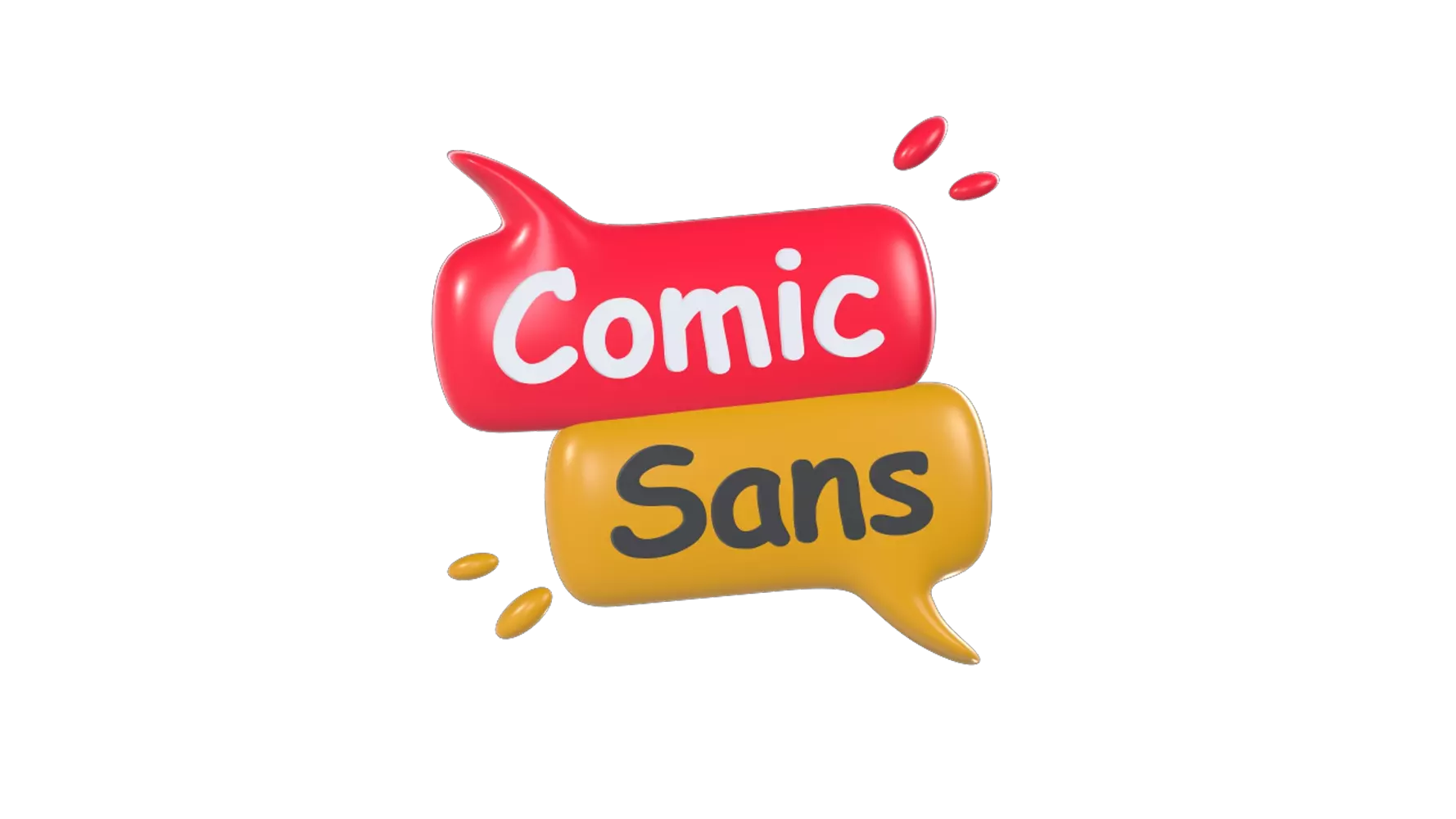 falando em comic sans 3D Graphic