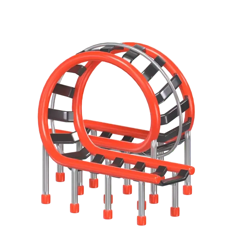 Roller Coaster Track 3D Graphic